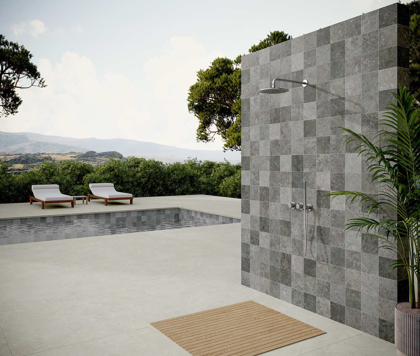 Senda Pool Antilsip Graphite 30x61 | Newker